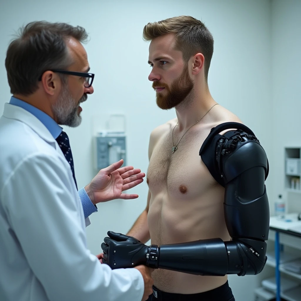 Expert fitting session ensuring comfort and precision for upper limb prosthesis