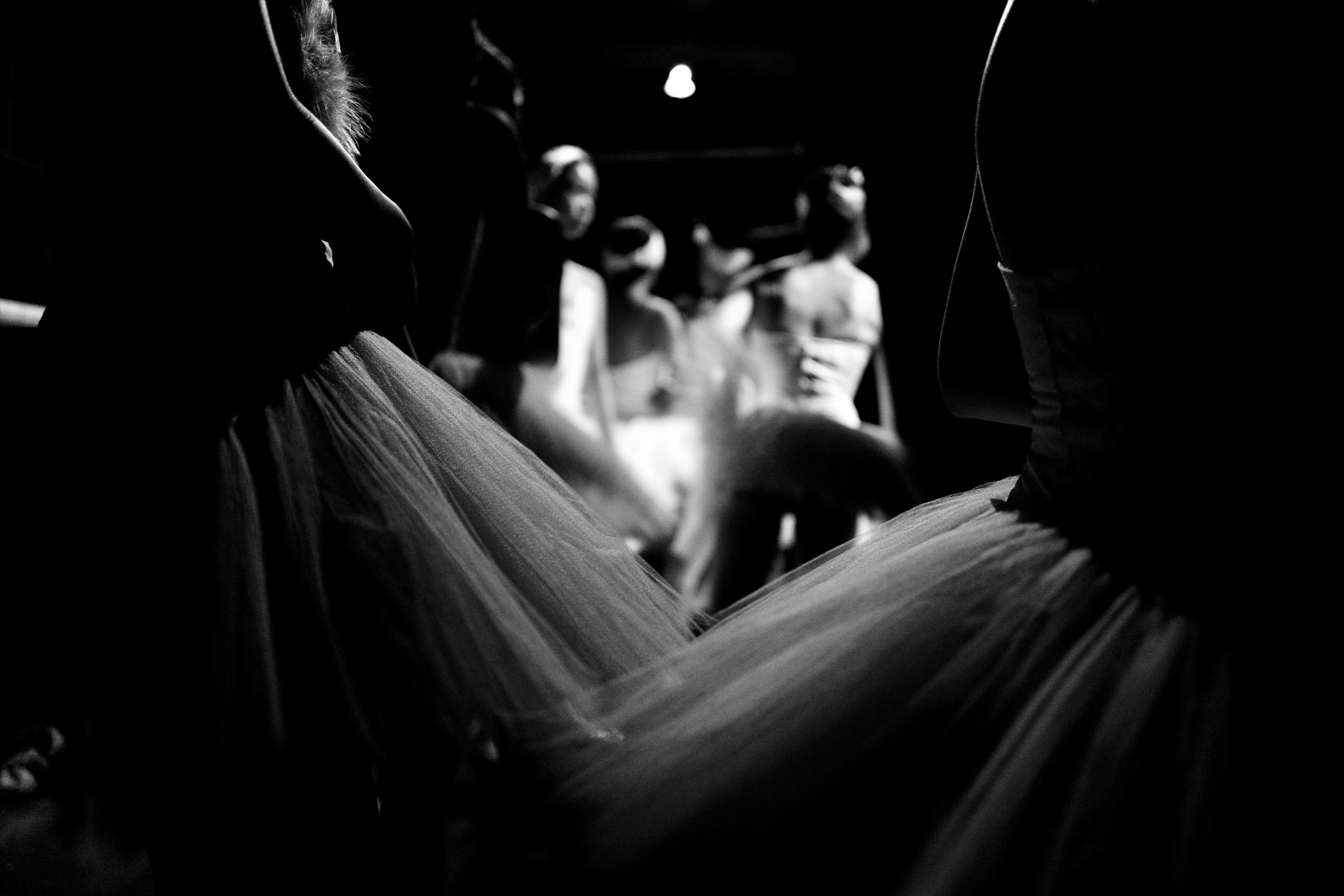 Ballet dancers in black and white